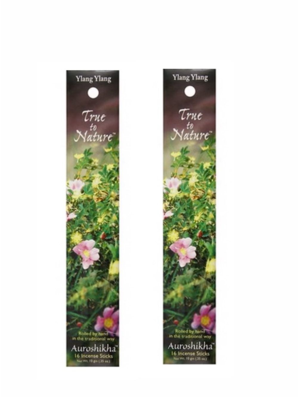 Two True to Nature Auroshikha Incense Sticks Ylang Ylang 10 Grams